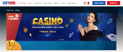 Giới thiệu về sân chơi cá cược Casino Sin88